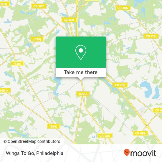 Wings To Go map