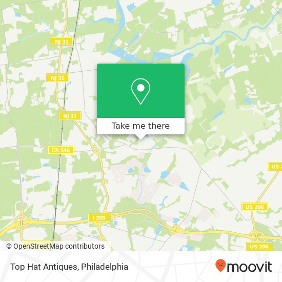 Top Hat Antiques map