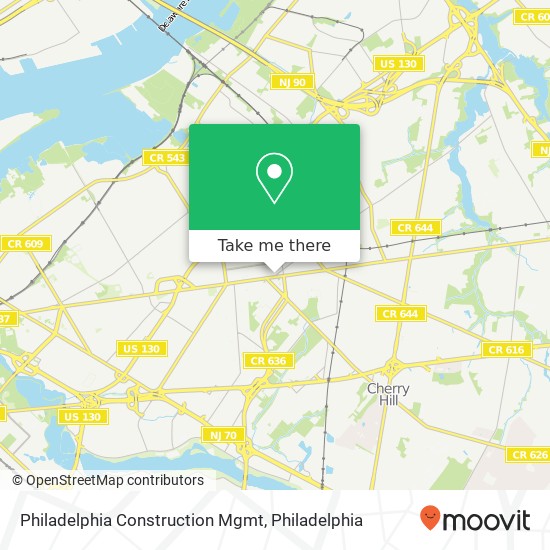 Philadelphia Construction Mgmt map