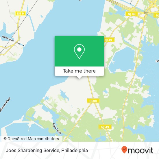 Joes Sharpening Service map