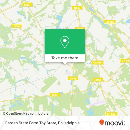 Mapa de Garden State Farm Toy Store