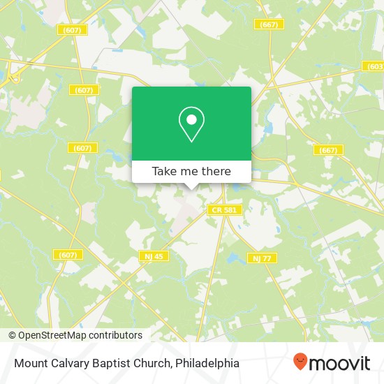 Mount Calvary Baptist Church map