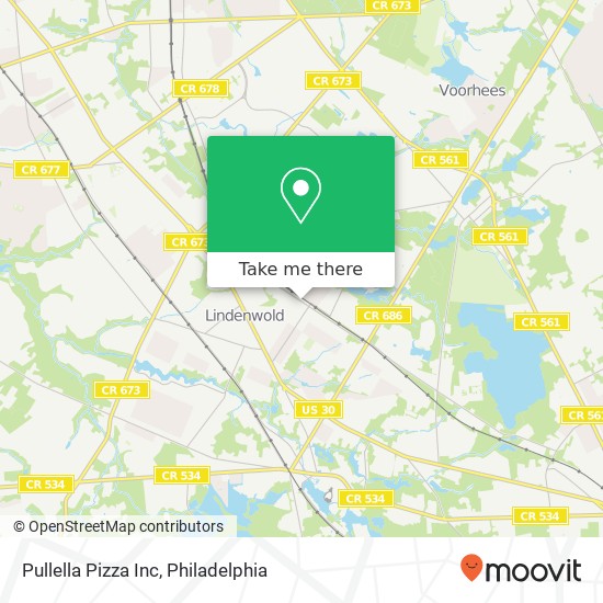 Mapa de Pullella Pizza Inc