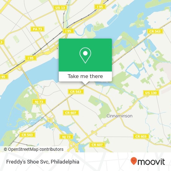 Freddy's Shoe Svc map