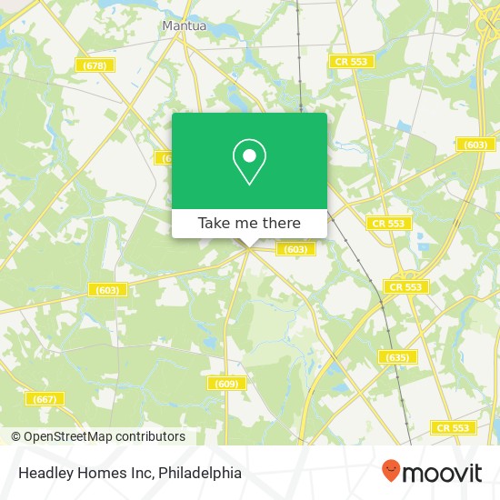 Mapa de Headley Homes Inc