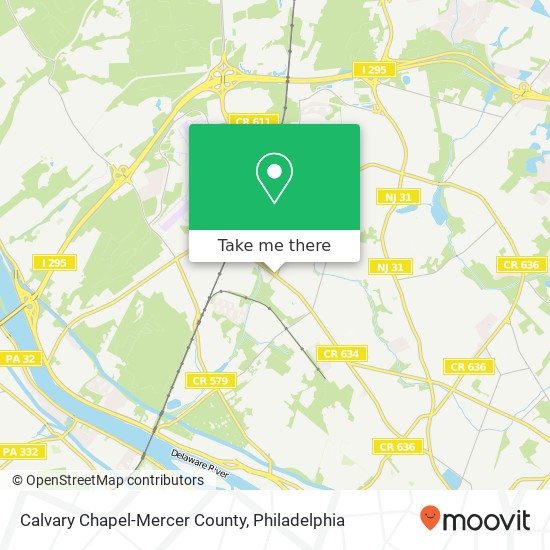Calvary Chapel-Mercer County map