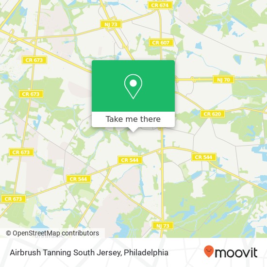 Airbrush Tanning South Jersey map