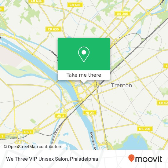 We Three VIP Unisex Salon map