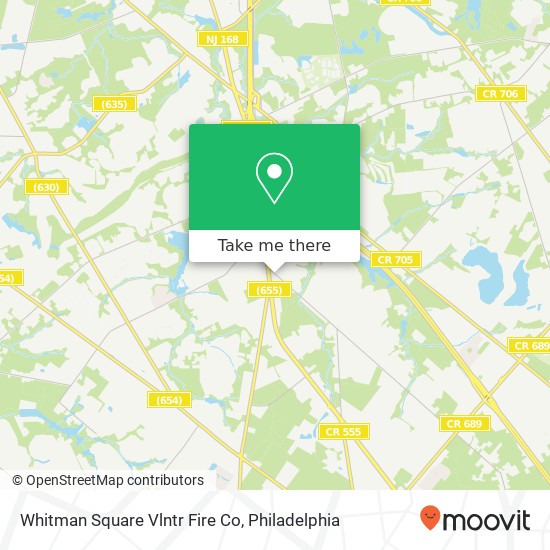 Whitman Square Vlntr Fire Co map
