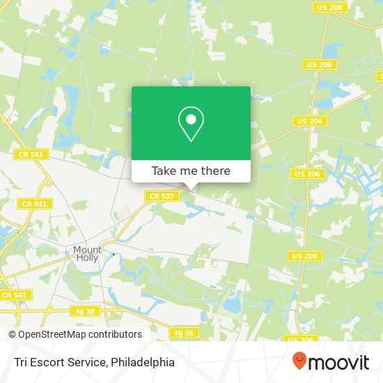 Tri Escort Service map