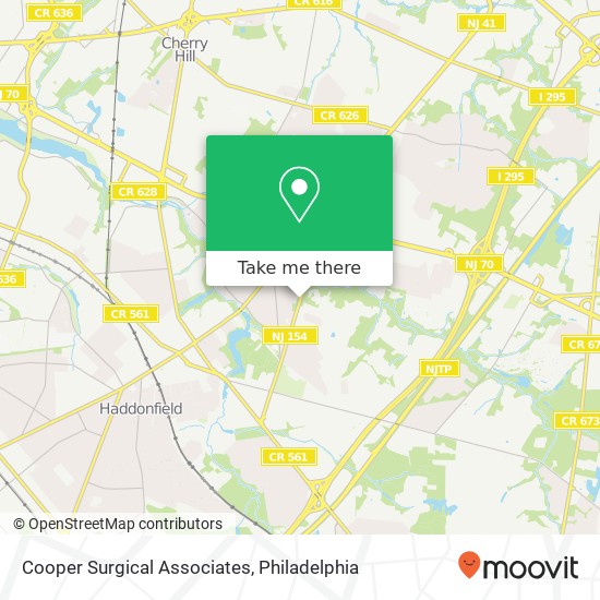 Mapa de Cooper Surgical Associates