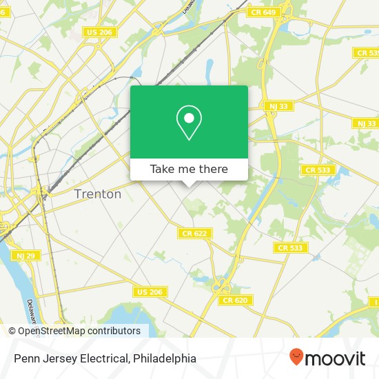 Mapa de Penn Jersey Electrical