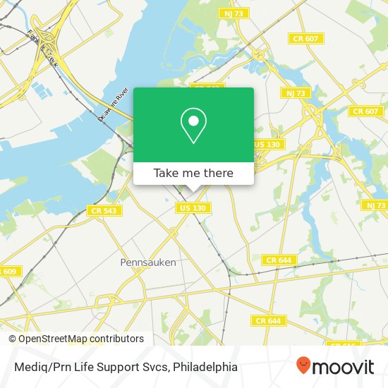 Mapa de Mediq/Prn Life Support Svcs
