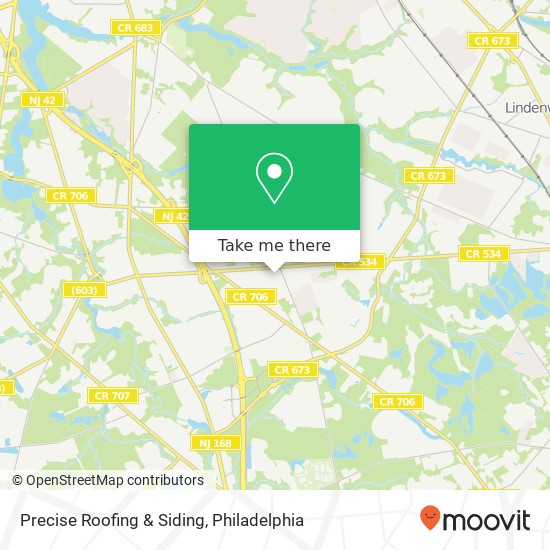 Precise Roofing & Siding map