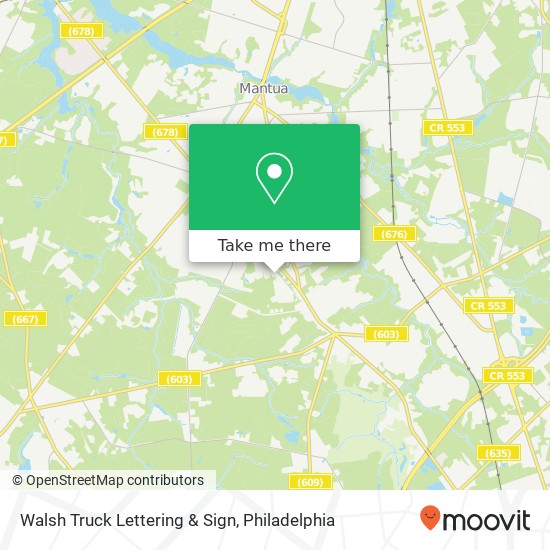 Mapa de Walsh Truck Lettering & Sign