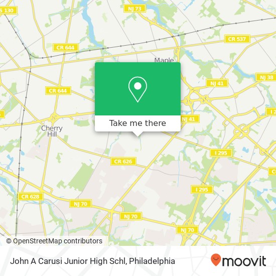 John A Carusi Junior High Schl map