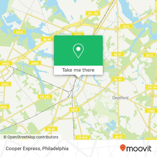 Mapa de Cooper Express