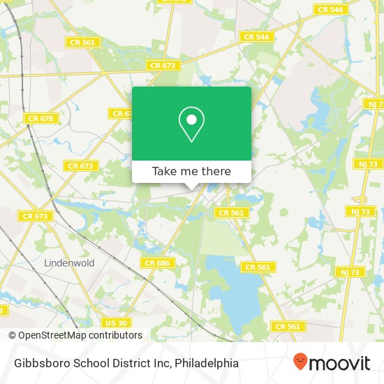 Gibbsboro School District Inc map