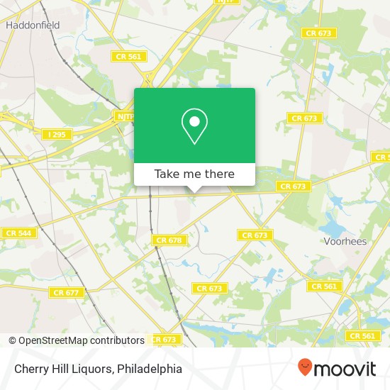 Mapa de Cherry Hill Liquors