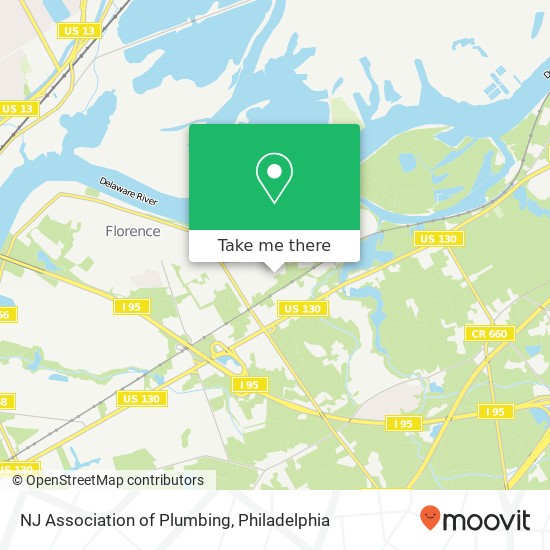 Mapa de NJ Association of Plumbing