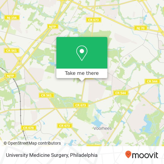 University Medicine Surgery map