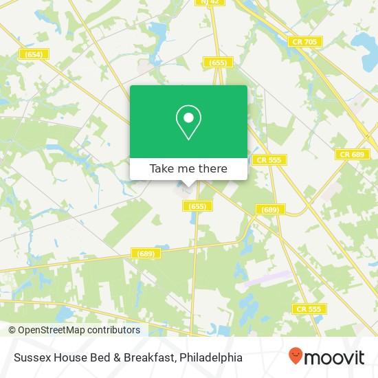 Mapa de Sussex House Bed & Breakfast