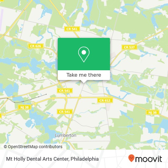 Mt Holly Dental Arts Center map