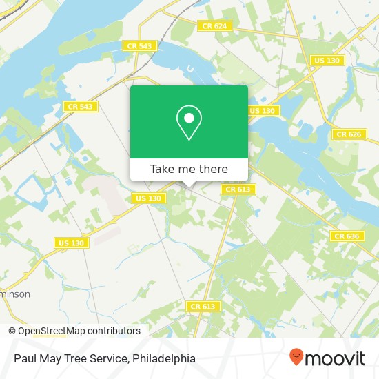 Paul May Tree Service map