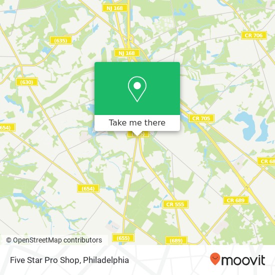 Mapa de Five Star Pro Shop