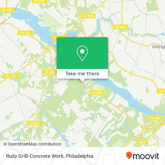 Rudy Grilli Concrete Work map