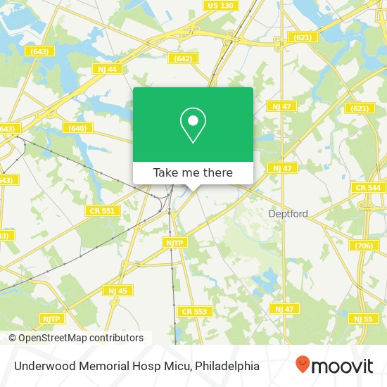 Mapa de Underwood Memorial Hosp Micu