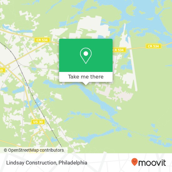 Mapa de Lindsay Construction