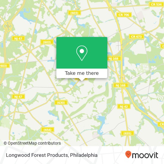 Longwood Forest Products map