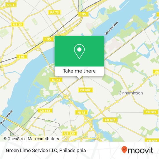 Mapa de Green Limo Service LLC