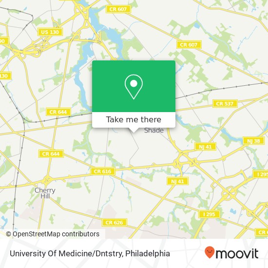 University Of Medicine/Dntstry map