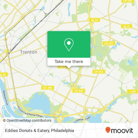 Mapa de Eddies Donuts & Eatery