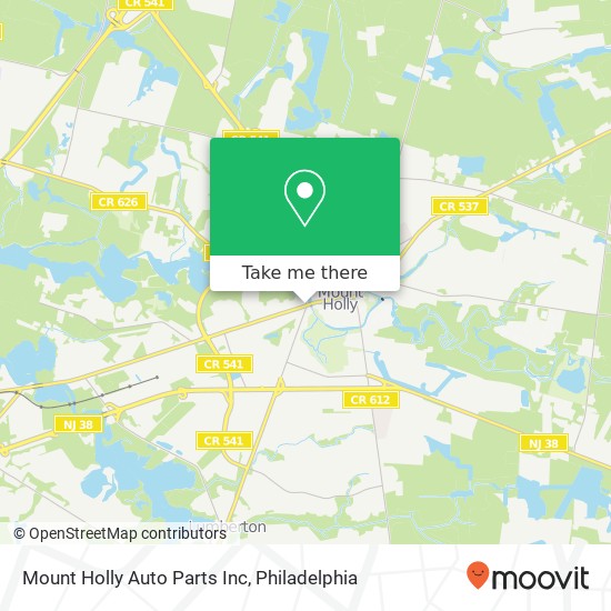 Mapa de Mount Holly Auto Parts Inc