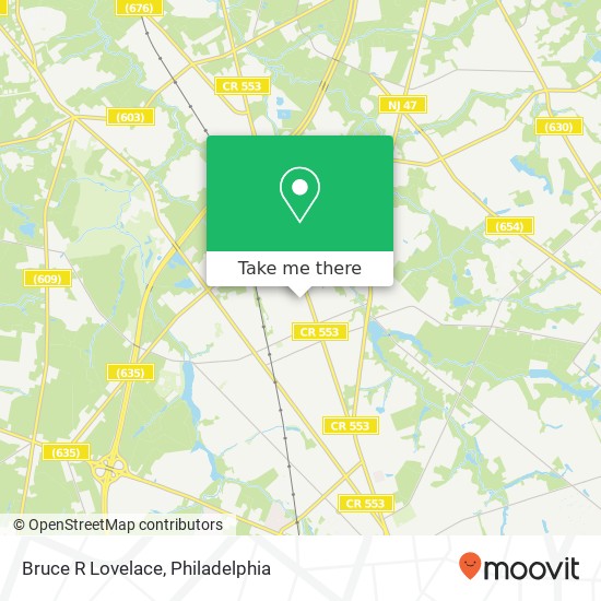 Bruce R Lovelace map