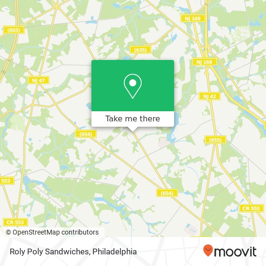 Mapa de Roly Poly Sandwiches
