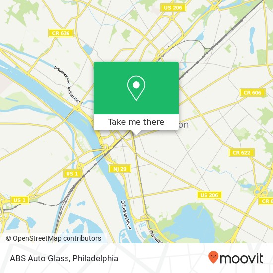 ABS Auto Glass map