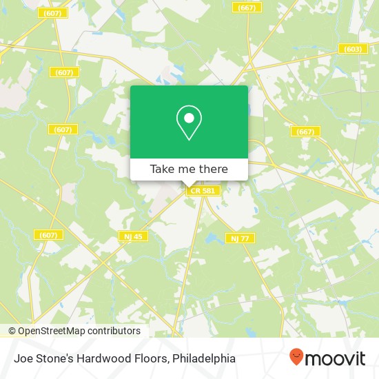 Mapa de Joe Stone's Hardwood Floors