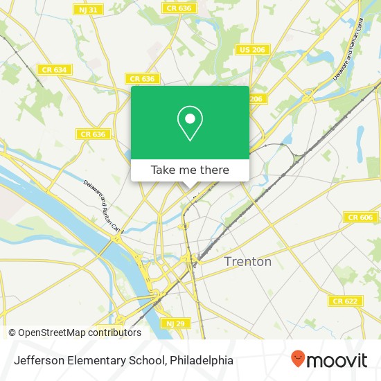 Mapa de Jefferson Elementary School