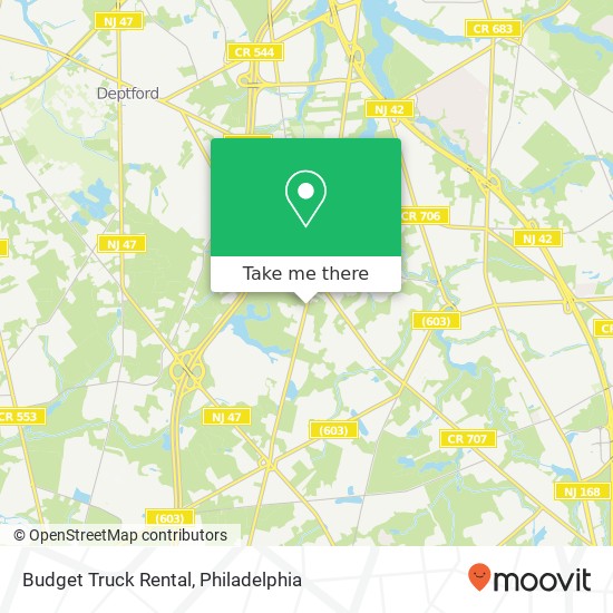 Budget Truck Rental map