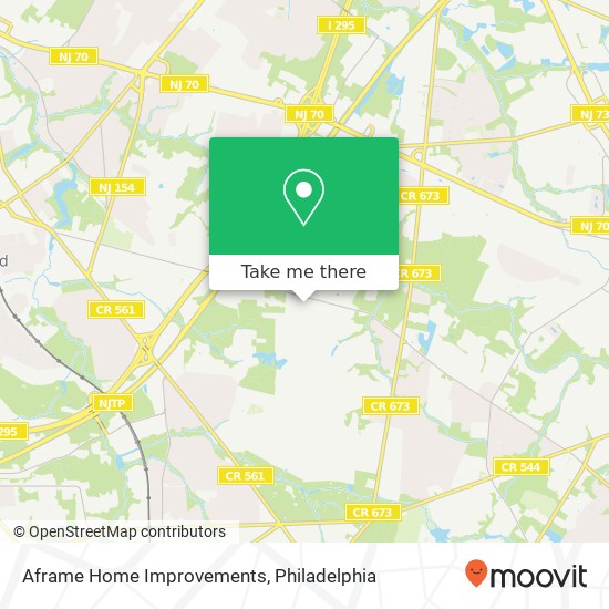 Aframe Home Improvements map