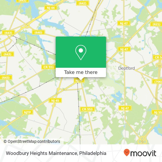 Mapa de Woodbury Heights Maintenance