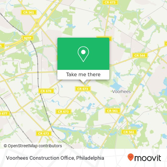 Voorhees Construction Office map