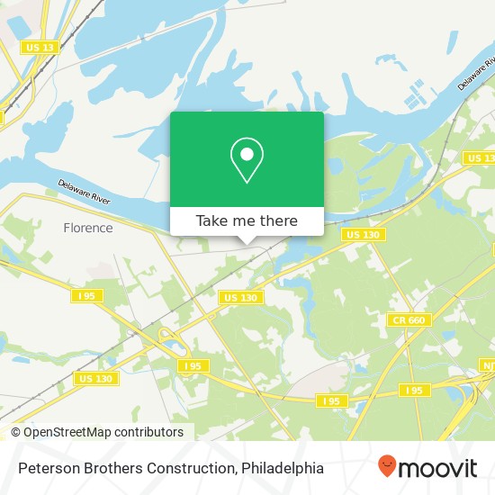 Peterson Brothers Construction map
