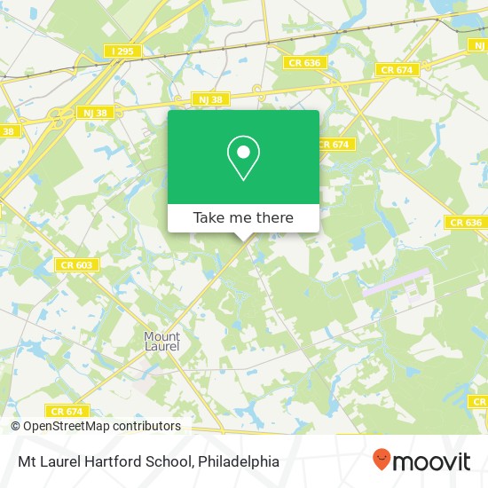 Mapa de Mt Laurel Hartford School