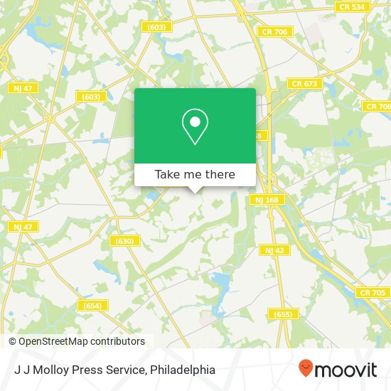 J J Molloy Press Service map