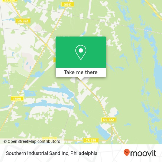 Mapa de Southern Industrial Sand Inc